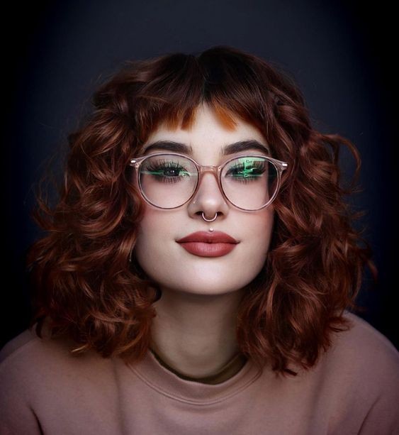 Curly Bob with Wispy Bangs