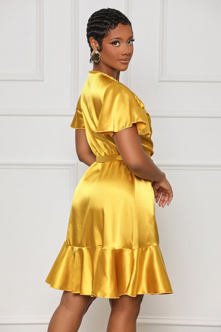 Yellow Wrap Dress: Sunny and Vibrant