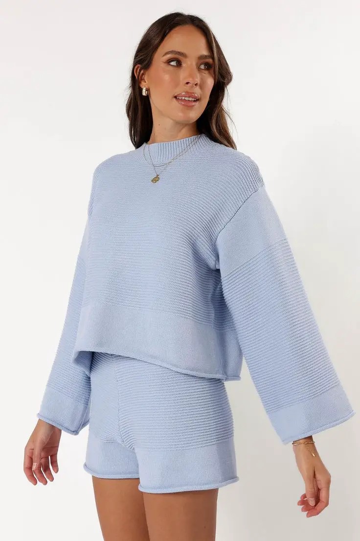 Light Blue Knit Set