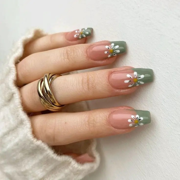 Floral French Tips