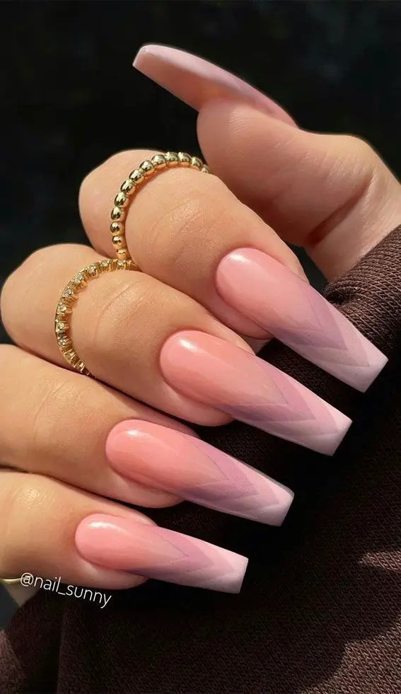 Blush Pink Coffin Nails