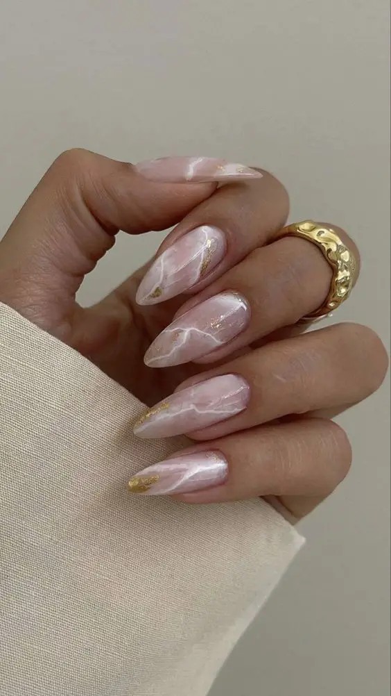 Natural Marble Nails