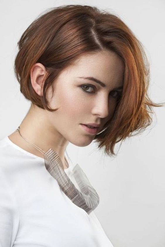 Asymmetrical Bob with Side-Swept Bangs