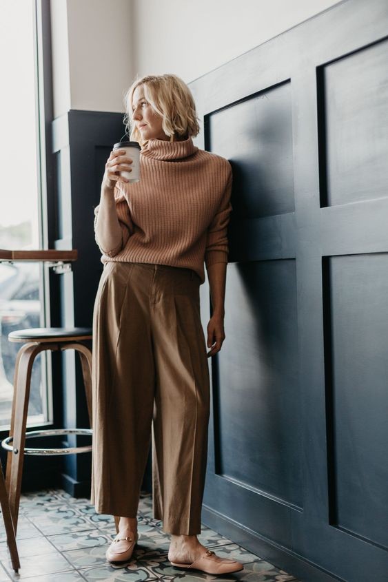 Sweater and Wide-Leg Trousers