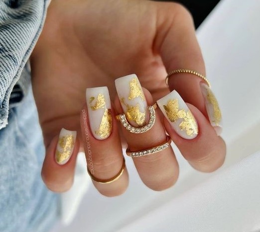 Transparent Elegance with Gold Foil