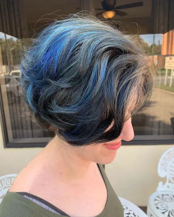 Short Hair with Bold Color: