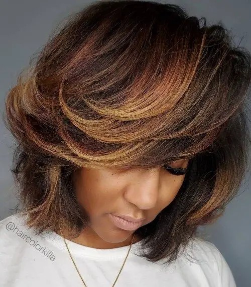 Caramel Highlights Bob: