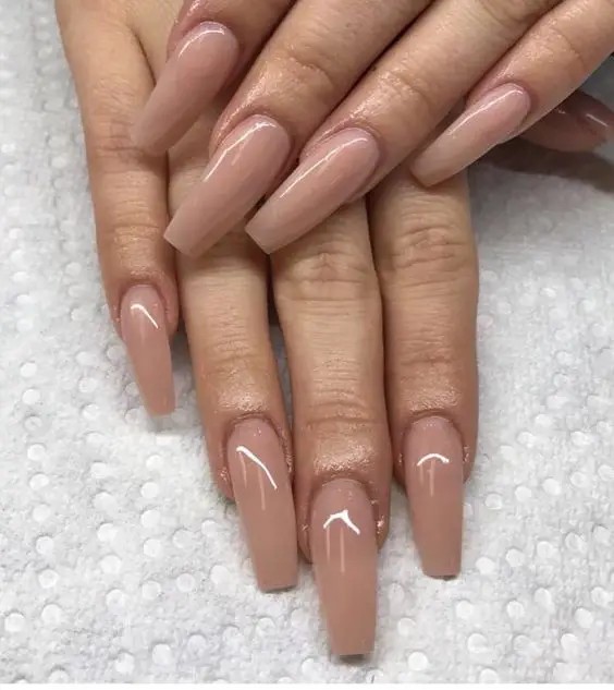 Taupe Coffin Nails