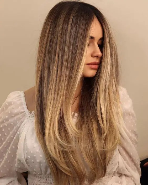 Layered Haircut with Balayage Highlights