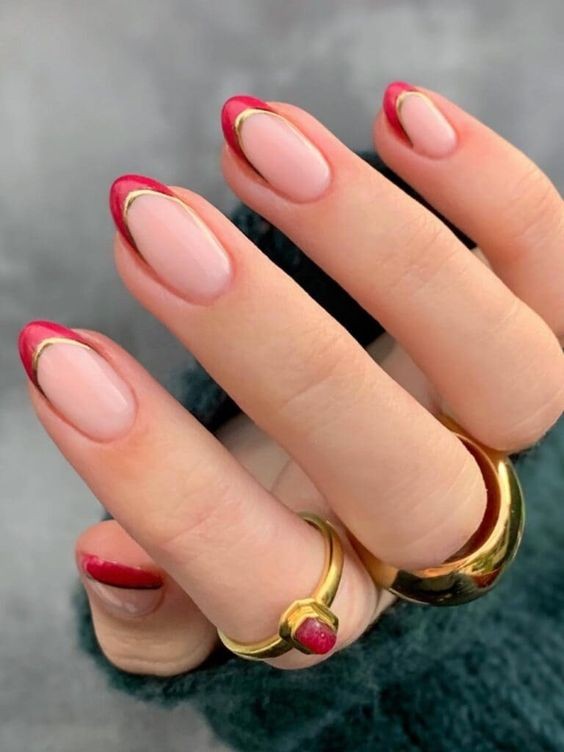 Red French Tips