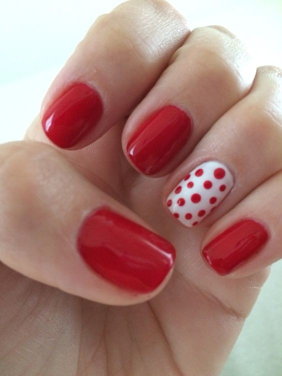 Red and White Polka Dots: