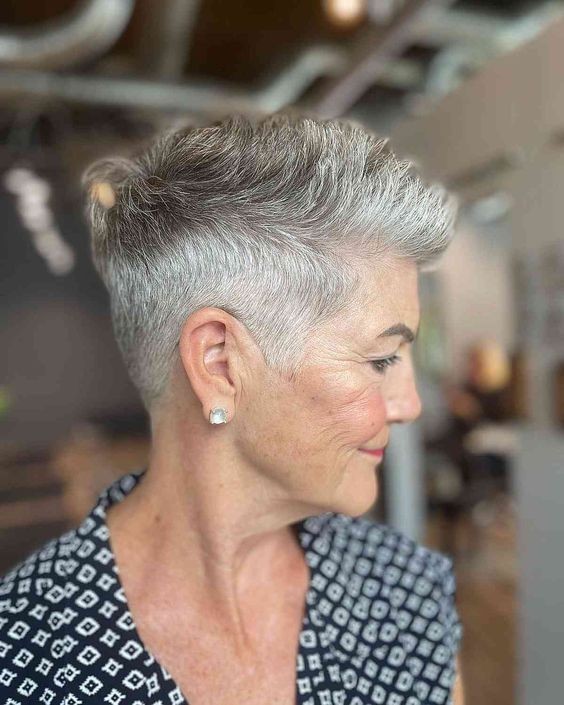 Silver Pixie with Undercut: