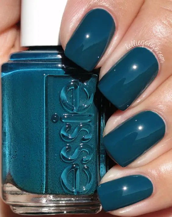 Dark Teal Nails: