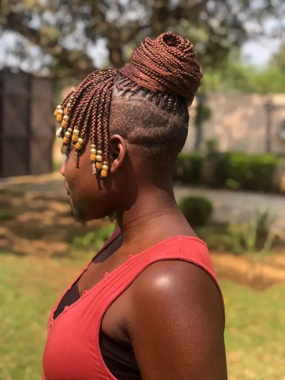 Knotless Braids with Undercut: