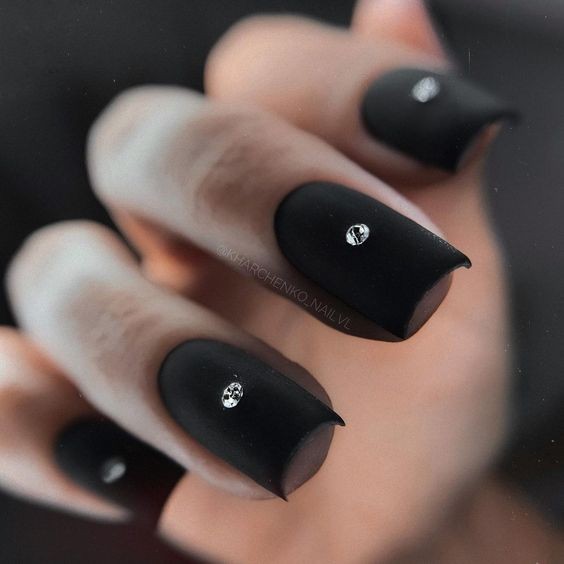 Edgy Elegance: Matte Black Stilettos