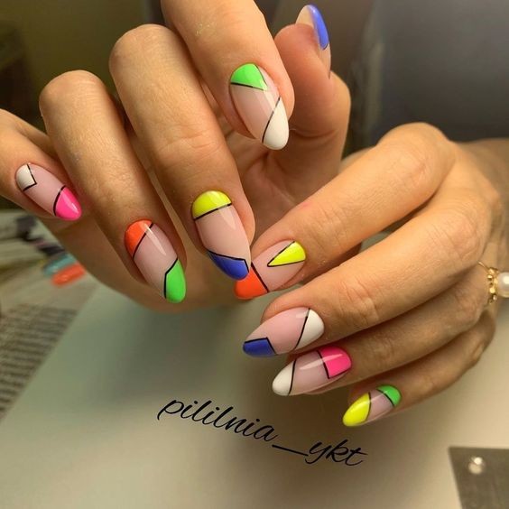 Rainbow Geometric Patterns