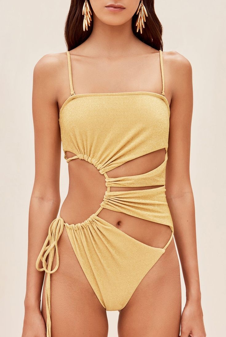 Chic Nude Cutout Swimsuit