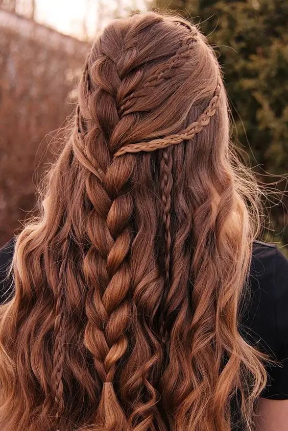 Half-Up with Mini Braids