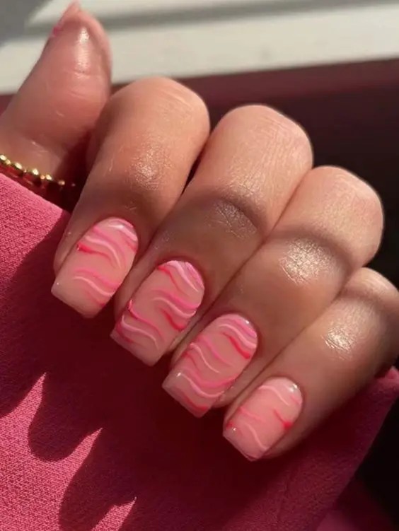 Minimalist Pink Nails: