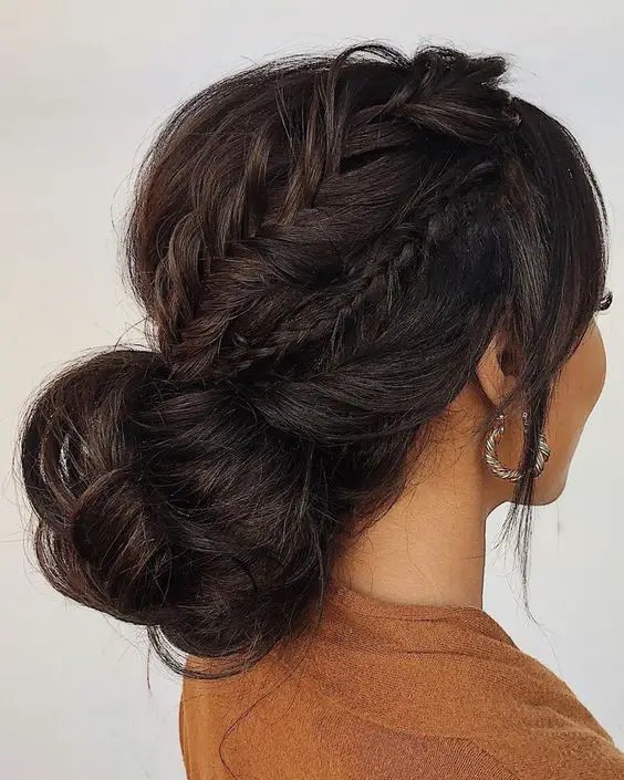 Low Braided Bun