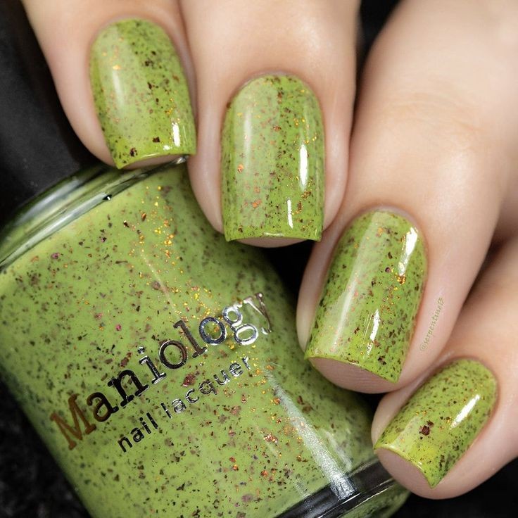 Olive Green and Glitter Accents: