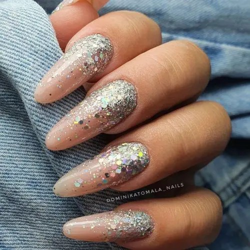 Silver Ombré Nails: