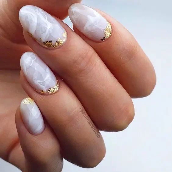 White Marble Nail Art: