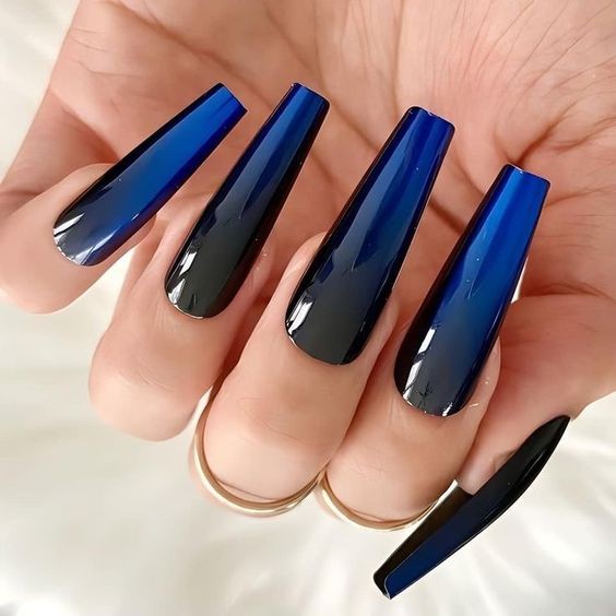 Navy Blue Nails