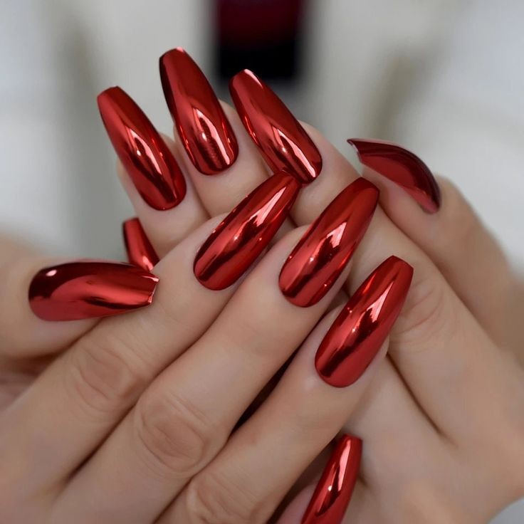 Red Chrome Nails