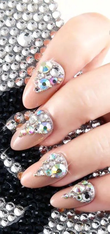 Silver Studded Nails: