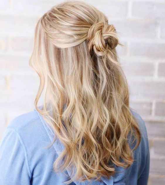 Idea 12: Half-Up Half-Down Hairstyle