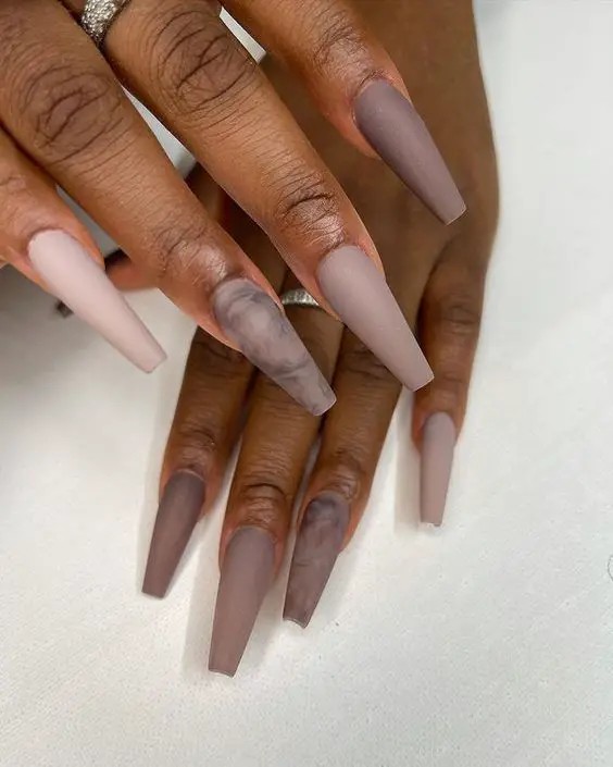 Taupe Nails