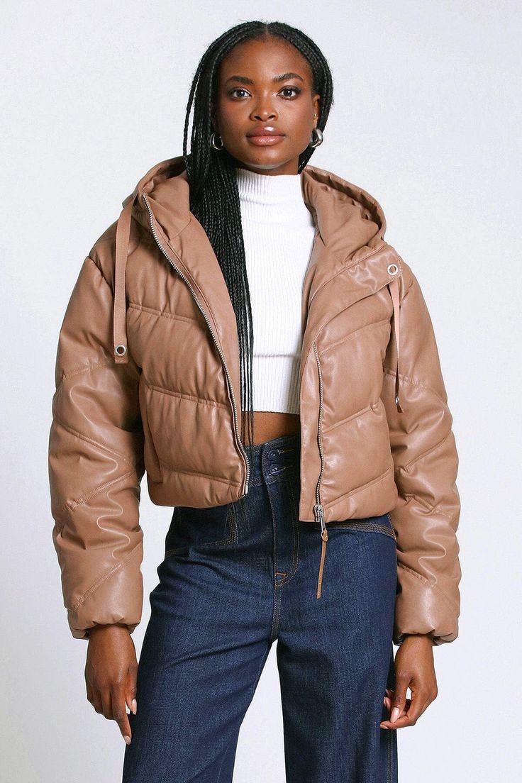 Straight-Leg Jeans and Puffer Jacket