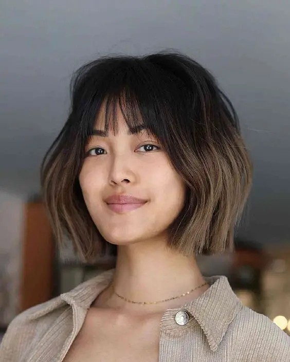 Short Bob with Wispy Bangs