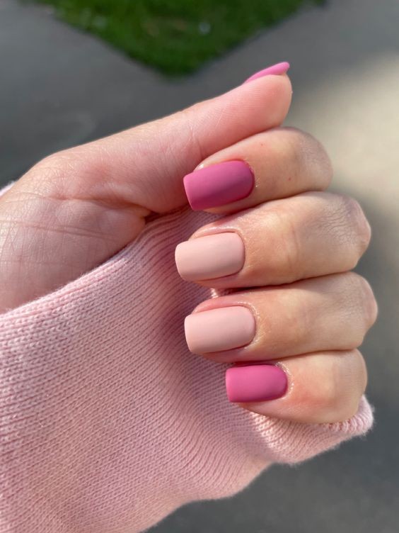 Matte Rose Nails: