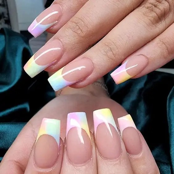 Pastel French Tips: