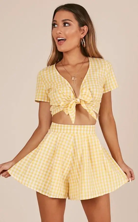 Gingham Sunshine: A Playful Ensemble