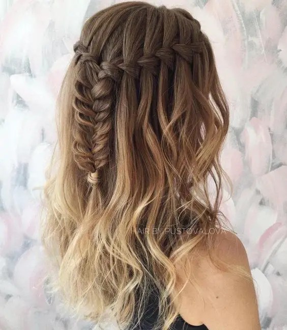 Half-Up Waterfall Twist