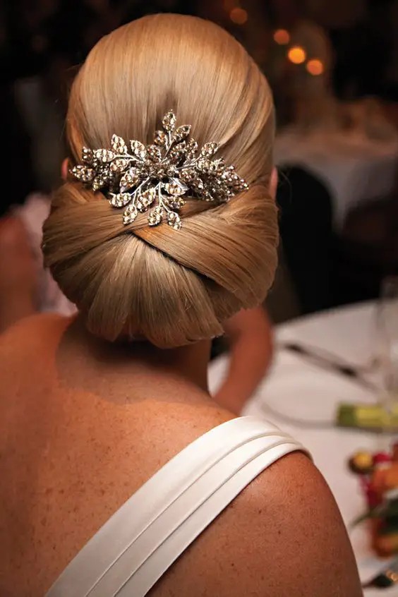 Sculpted Bun with Vintage Flair