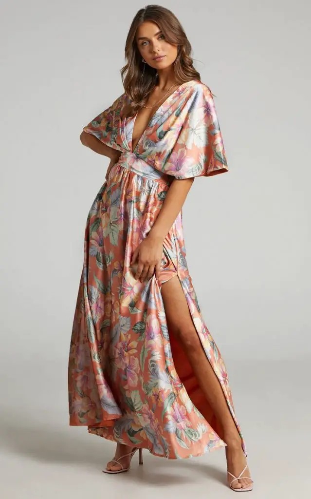 Maxi Wrap Floral Dress