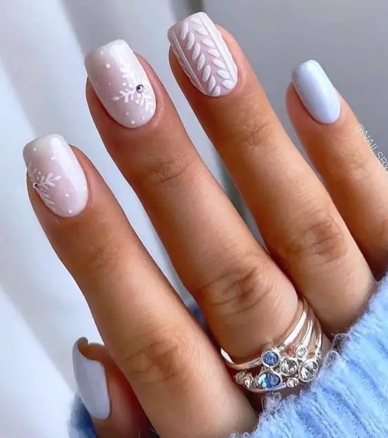 Snowfall Nail Art