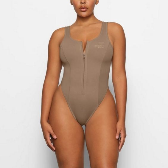 Subtle Luxury: Nude-Colored One-Piece