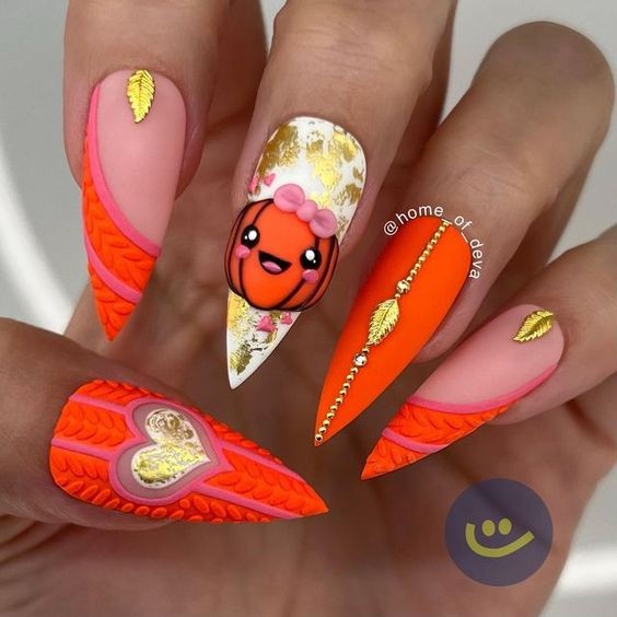 Pumpkin Patch Nails: