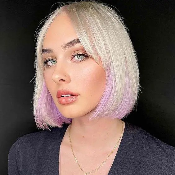 Lavender Frost: A Cool Edge to Short Hair