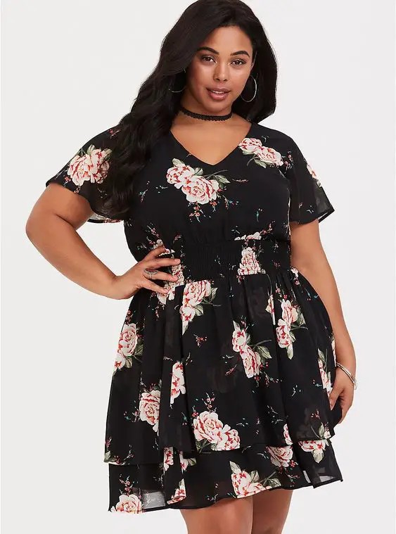 Fit and Flare Floral Dress