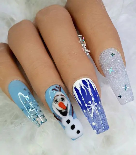 Frozen-Inspired Nails