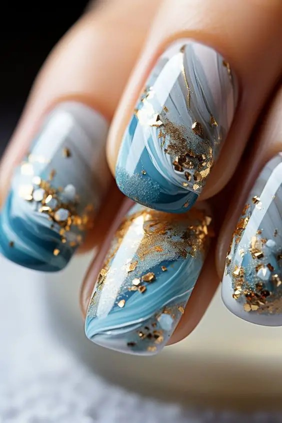 Ocean-Inspired Nail Art: