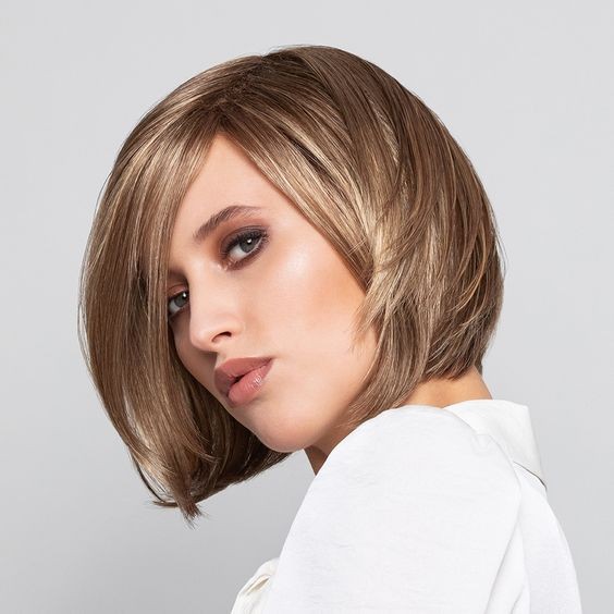 Layered Bob with Side Swept Fringe