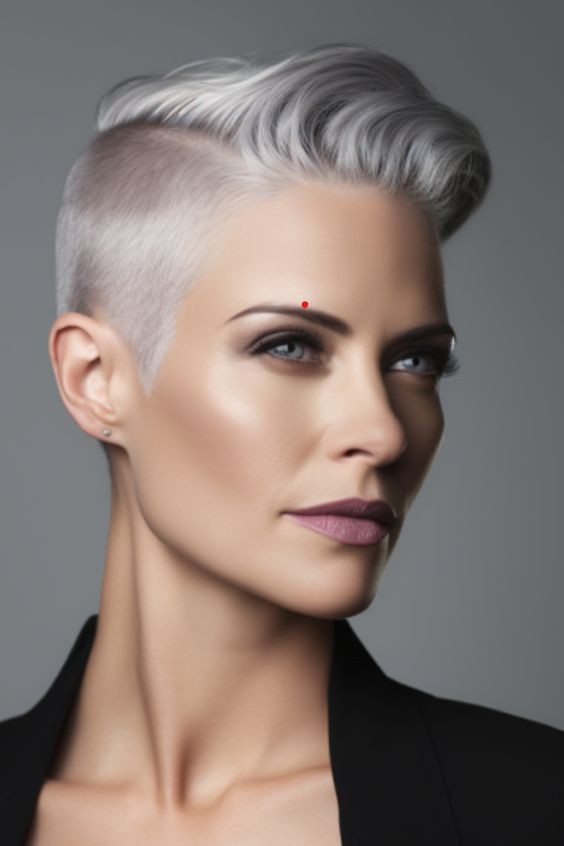 Sleek and Chic: The Platinum Undercut