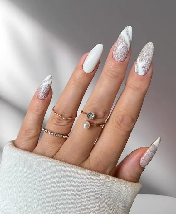 Elegant White and Silver